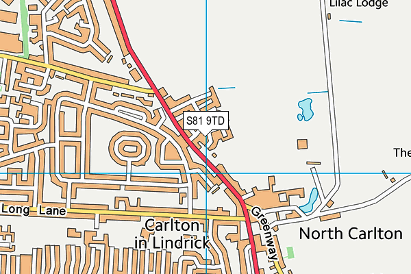 S81 9TD map - OS VectorMap District (Ordnance Survey) S81 9TD map - OS VectorMap District (Ordnance Survey)