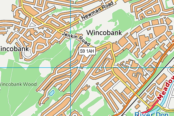 S9 1AH map - OS VectorMap District (Ordnance Survey) S9 1AH map - OS VectorMap District (Ordnance Survey)
