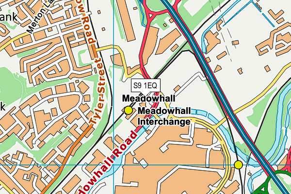 S9 1EQ map - OS VectorMap District (Ordnance Survey) S9 1EQ map - OS VectorMap District (Ordnance Survey)