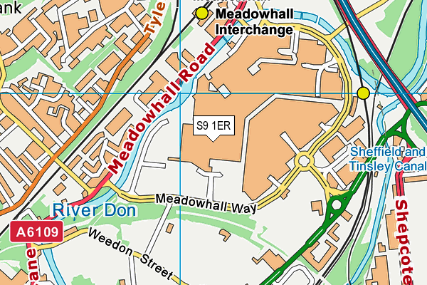 S9 1ER map - OS VectorMap District (Ordnance Survey) S9 1ER map - OS VectorMap District (Ordnance Survey)