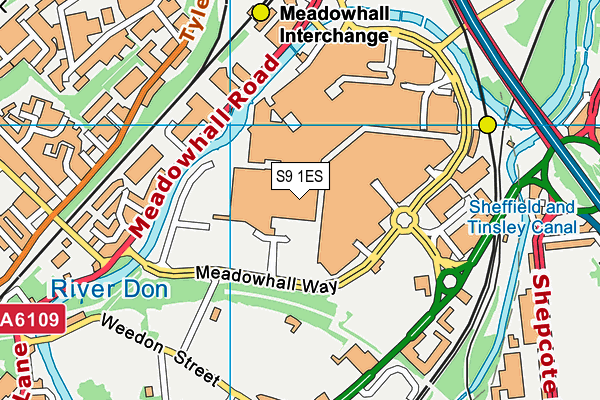 S9 1ES map - OS VectorMap District (Ordnance Survey) S9 1ES map - OS VectorMap District (Ordnance Survey)