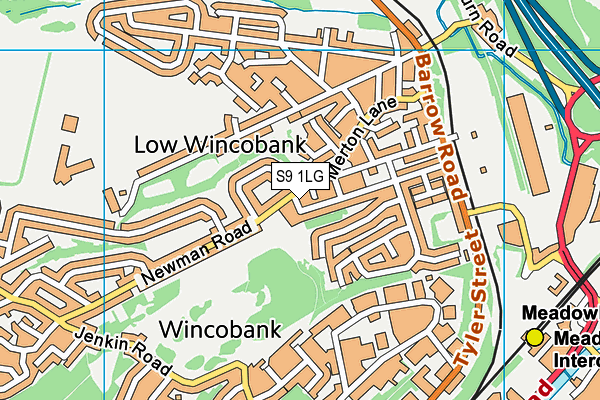 S9 1LG map - OS VectorMap District (Ordnance Survey) S9 1LG map - OS VectorMap District (Ordnance Survey)