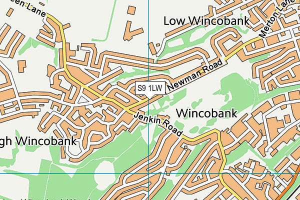 S9 1LW map - OS VectorMap District (Ordnance Survey) S9 1LW map - OS VectorMap District (Ordnance Survey)