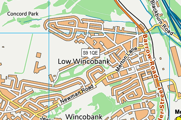 S9 1QE map - OS VectorMap District (Ordnance Survey) S9 1QE map - OS VectorMap District (Ordnance Survey)