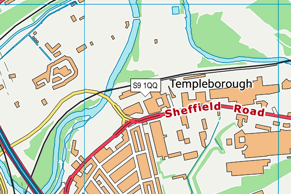 S9 1QQ map - OS VectorMap District (Ordnance Survey) S9 1QQ map - OS VectorMap District (Ordnance Survey)