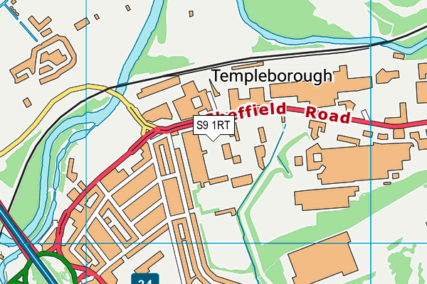 S9 1RT map - OS VectorMap District (Ordnance Survey) S9 1RT map - OS VectorMap District (Ordnance Survey)
