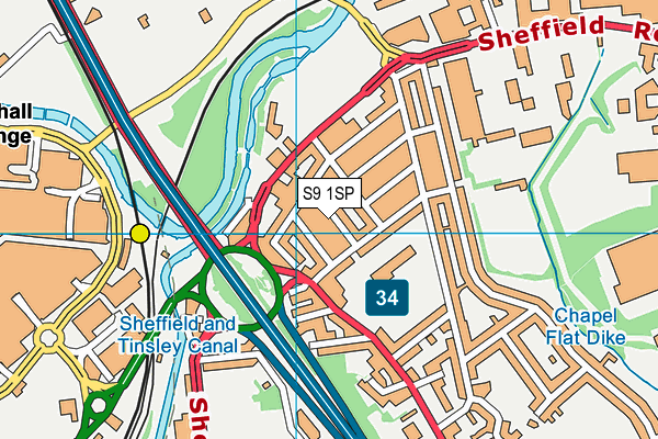 S9 1SP map - OS VectorMap District (Ordnance Survey) S9 1SP map - OS VectorMap District (Ordnance Survey)