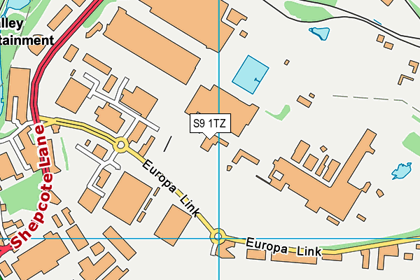 S9 1TZ map - OS VectorMap District (Ordnance Survey) S9 1TZ map - OS VectorMap District (Ordnance Survey)
