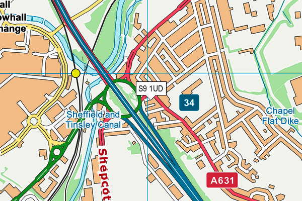 S9 1UD map - OS VectorMap District (Ordnance Survey) S9 1UD map - OS VectorMap District (Ordnance Survey)