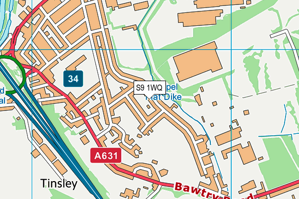 S9 1WQ map - OS VectorMap District (Ordnance Survey) S9 1WQ map - OS VectorMap District (Ordnance Survey)