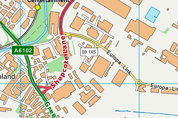 S9 1XS map - OS VectorMap District (Ordnance Survey) S9 1XS map - OS VectorMap District (Ordnance Survey)