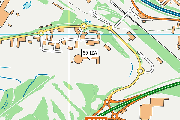 S9 1ZA map - OS VectorMap District (Ordnance Survey) S9 1ZA map - OS VectorMap District (Ordnance Survey)