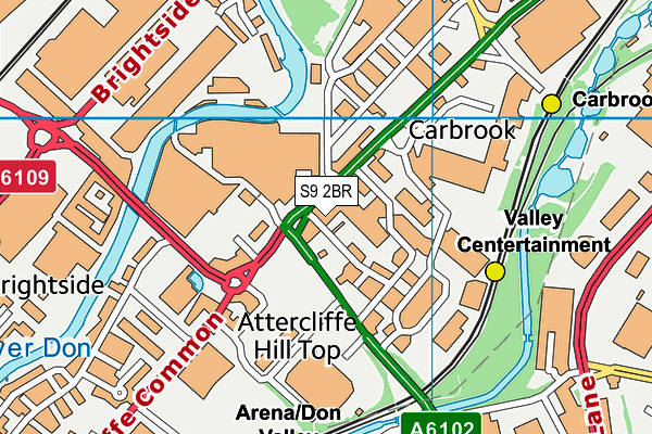 S9 2BR map - OS VectorMap District (Ordnance Survey) S9 2BR map - OS VectorMap District (Ordnance Survey)