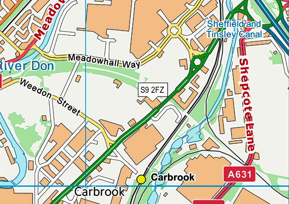 S9 2FZ map - OS VectorMap District (Ordnance Survey) S9 2FZ map - OS VectorMap District (Ordnance Survey)