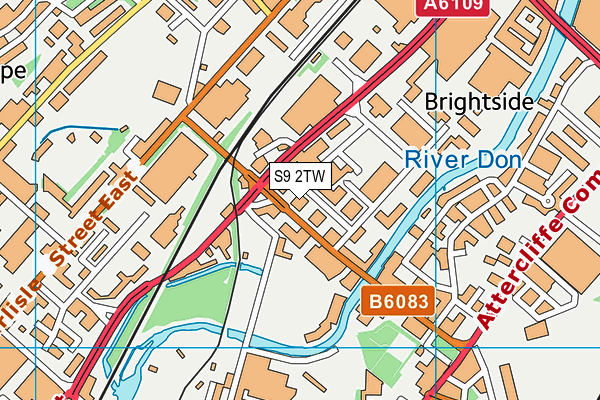 S9 2TW map - OS VectorMap District (Ordnance Survey) S9 2TW map - OS VectorMap District (Ordnance Survey)
