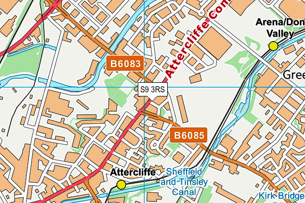 S9 3RS map - OS VectorMap District (Ordnance Survey) S9 3RS map - OS VectorMap District (Ordnance Survey)