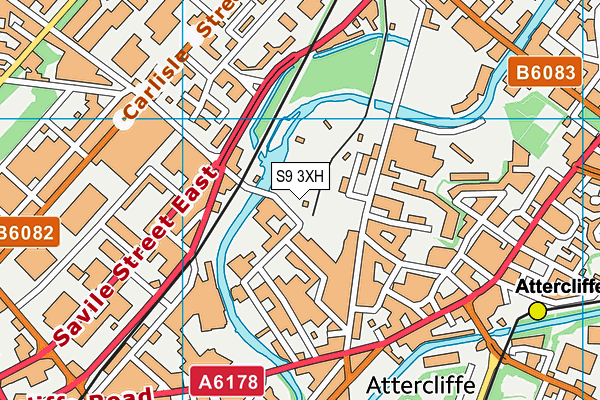 S9 3XH map - OS VectorMap District (Ordnance Survey) S9 3XH map - OS VectorMap District (Ordnance Survey)