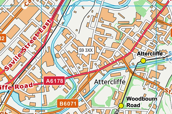 S9 3XX map - OS VectorMap District (Ordnance Survey) S9 3XX map - OS VectorMap District (Ordnance Survey)