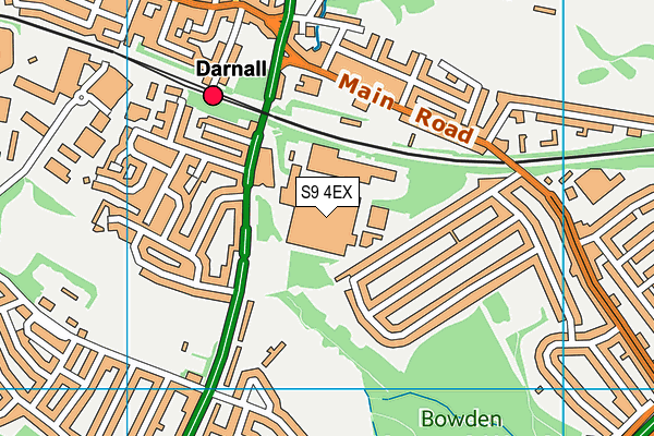 S9 4EX map - OS VectorMap District (Ordnance Survey) S9 4EX map - OS VectorMap District (Ordnance Survey)