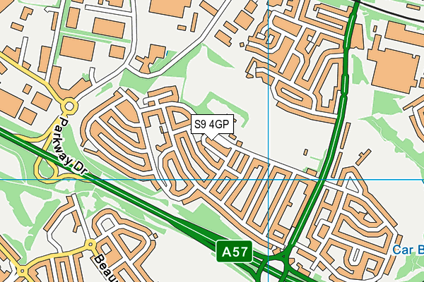 S9 4GP map - OS VectorMap District (Ordnance Survey) S9 4GP map - OS VectorMap District (Ordnance Survey)