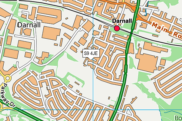 S9 4JE map - OS VectorMap District (Ordnance Survey) S9 4JE map - OS VectorMap District (Ordnance Survey)