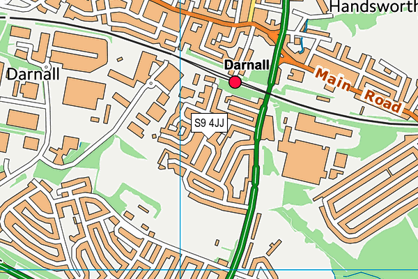 S9 4JJ map - OS VectorMap District (Ordnance Survey) S9 4JJ map - OS VectorMap District (Ordnance Survey)