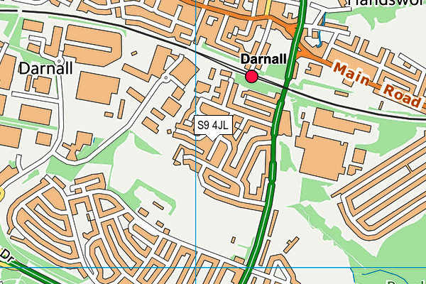 S9 4JL map - OS VectorMap District (Ordnance Survey) S9 4JL map - OS VectorMap District (Ordnance Survey)