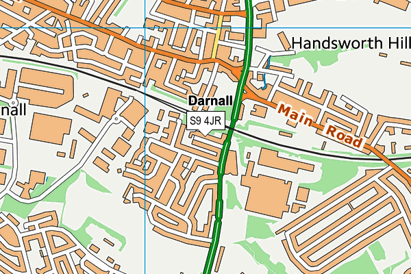 S9 4JR map - OS VectorMap District (Ordnance Survey) S9 4JR map - OS VectorMap District (Ordnance Survey)