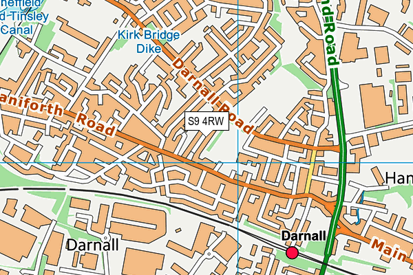 S9 4RW map - OS VectorMap District (Ordnance Survey) S9 4RW map - OS VectorMap District (Ordnance Survey)