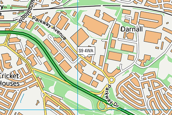S9 4WA map - OS VectorMap District (Ordnance Survey) S9 4WA map - OS VectorMap District (Ordnance Survey)