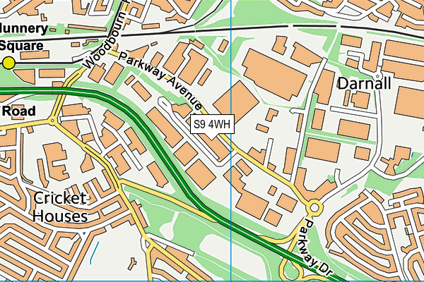 S9 4WH map - OS VectorMap District (Ordnance Survey) S9 4WH map - OS VectorMap District (Ordnance Survey)