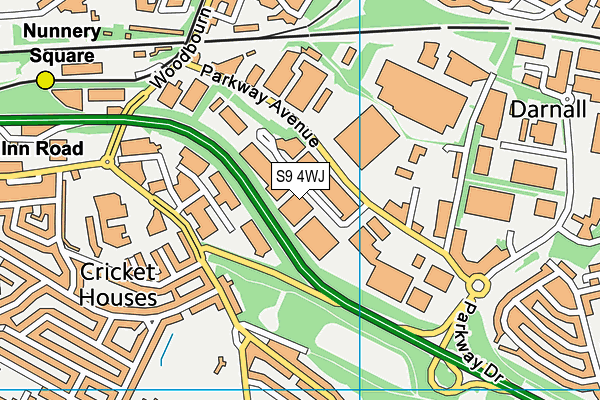 S9 4WJ map - OS VectorMap District (Ordnance Survey) S9 4WJ map - OS VectorMap District (Ordnance Survey)