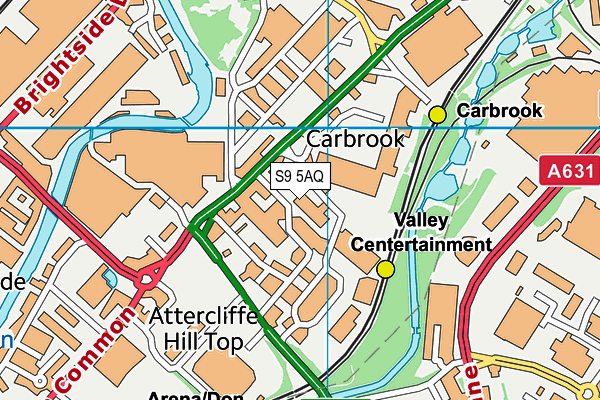 S9 5AQ map - OS VectorMap District (Ordnance Survey) S9 5AQ map - OS VectorMap District (Ordnance Survey)