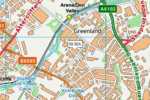 S9 5EA map - OS VectorMap District (Ordnance Survey) S9 5EA map - OS VectorMap District (Ordnance Survey)