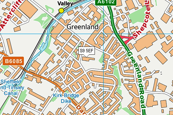 S9 5EF map - OS VectorMap District (Ordnance Survey) S9 5EF map - OS VectorMap District (Ordnance Survey)