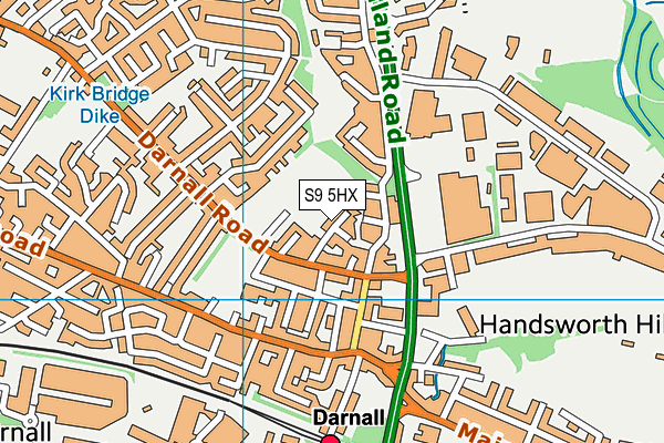 S9 5HX map - OS VectorMap District (Ordnance Survey) S9 5HX map - OS VectorMap District (Ordnance Survey)