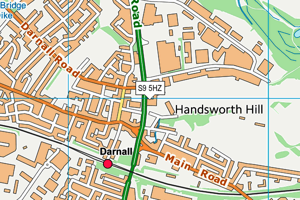 S9 5HZ map - OS VectorMap District (Ordnance Survey) S9 5HZ map - OS VectorMap District (Ordnance Survey)