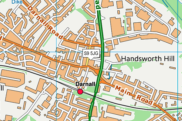 S9 5JG map - OS VectorMap District (Ordnance Survey) S9 5JG map - OS VectorMap District (Ordnance Survey)