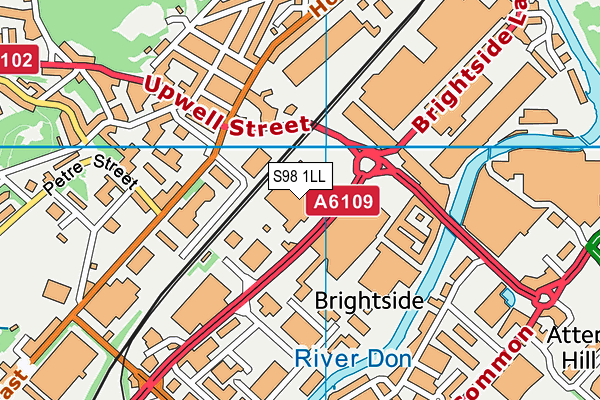 S98 1LL map - OS VectorMap District (Ordnance Survey) S98 1LL map - OS VectorMap District (Ordnance Survey)