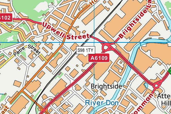 S98 1TY map - OS VectorMap District (Ordnance Survey) S98 1TY map - OS VectorMap District (Ordnance Survey)