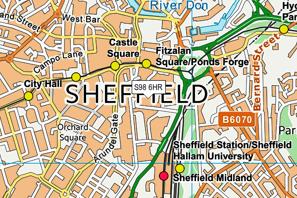 S98 6HR map - OS VectorMap District (Ordnance Survey) S98 6HR map - OS VectorMap District (Ordnance Survey)