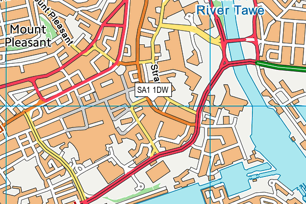 SA1 1DW map - OS VectorMap District (Ordnance Survey) SA1 1DW map - OS VectorMap District (Ordnance Survey)