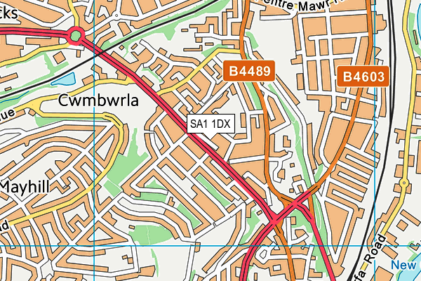 SA1 1DX map - OS VectorMap District (Ordnance Survey) SA1 1DX map - OS VectorMap District (Ordnance Survey)