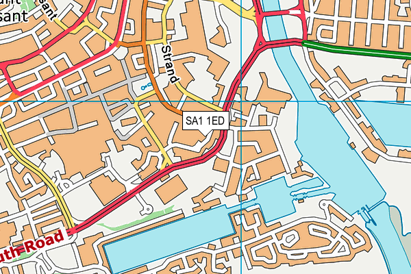 SA1 1ED map - OS VectorMap District (Ordnance Survey) SA1 1ED map - OS VectorMap District (Ordnance Survey)
