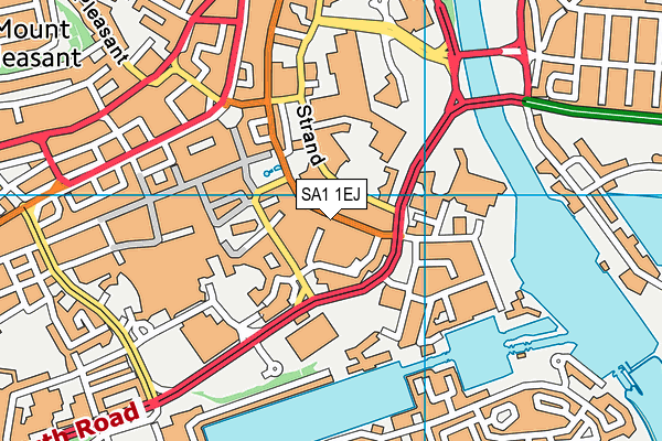 SA1 1EJ map - OS VectorMap District (Ordnance Survey) SA1 1EJ map - OS VectorMap District (Ordnance Survey)