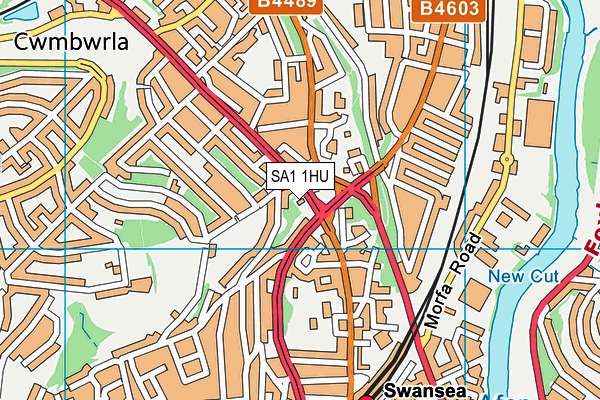 SA1 1HU map - OS VectorMap District (Ordnance Survey) SA1 1HU map - OS VectorMap District (Ordnance Survey)