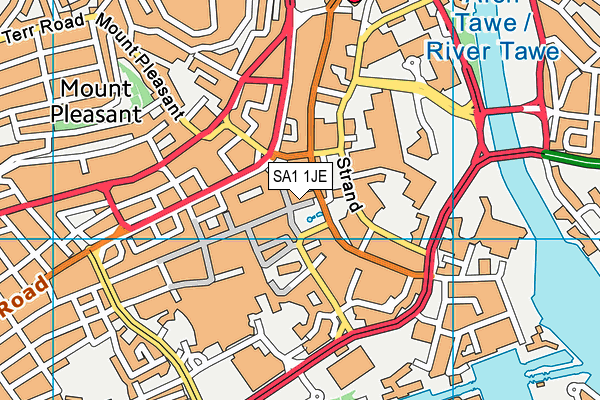 SA1 1JE map - OS VectorMap District (Ordnance Survey) SA1 1JE map - OS VectorMap District (Ordnance Survey)