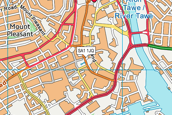 SA1 1JQ map - OS VectorMap District (Ordnance Survey) SA1 1JQ map - OS VectorMap District (Ordnance Survey)
