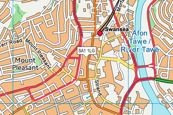 SA1 1LG map - OS VectorMap District (Ordnance Survey)