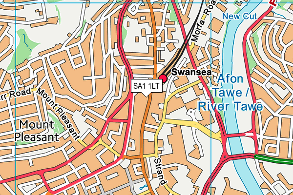 SA1 1LT map - OS VectorMap District (Ordnance Survey) SA1 1LT map - OS VectorMap District (Ordnance Survey)